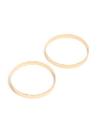 Gold Flat Bangles 2-Pack