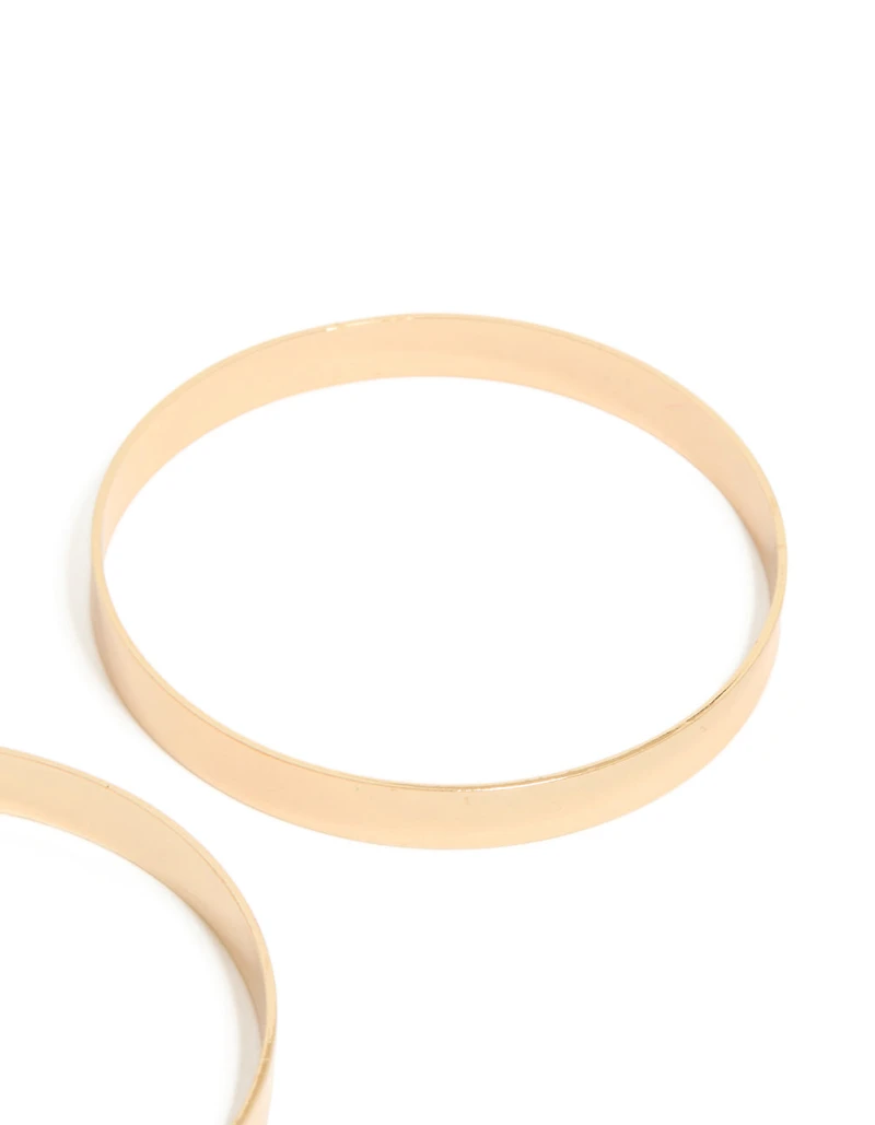 Gold Flat Bangles 2-Pack