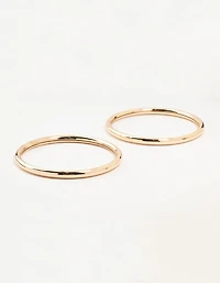 Gold Smooth Bangles 2-Pack