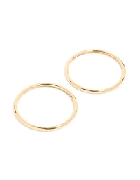 Gold Smooth Bangles 2-Pack
