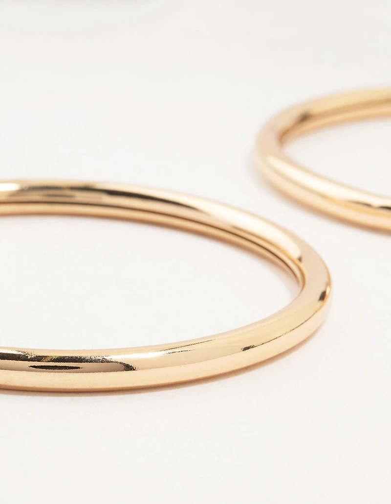 Gold Smooth Bangles 2-Pack