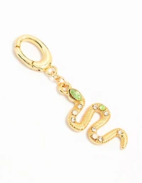 Charme serpent plaqué or