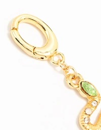Charme serpent plaqué or