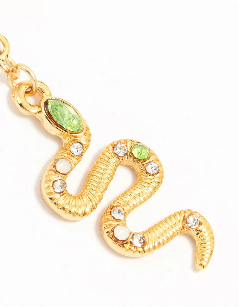 Charme serpent plaqué or