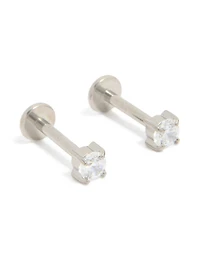 Titanium Diamante Flat Back Studs