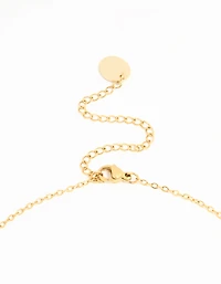Waterproof Gold Plated Stainless Flower Charm Necklace
