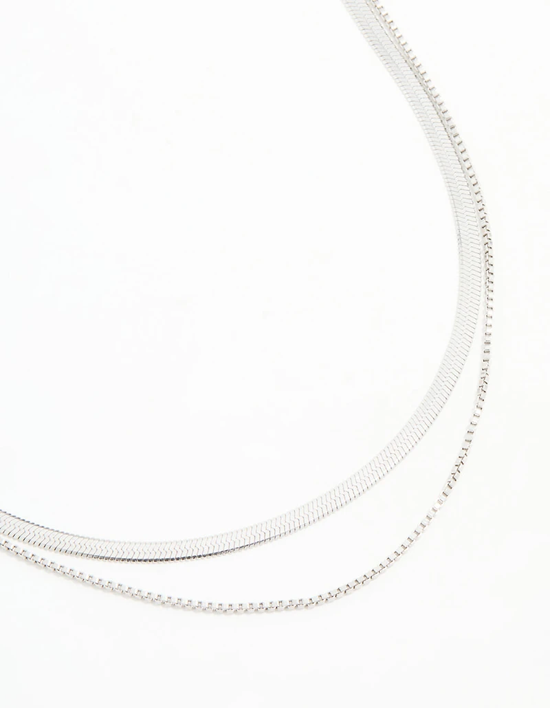 Waterproof Stainless Steel Chain Layered Necklace