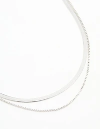 Waterproof Stainless Steel Chain Layered Necklace