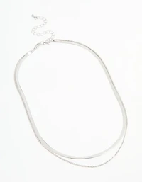 Waterproof Stainless Steel Chain Layered Necklace