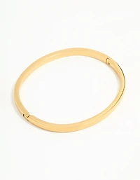 Waterproof Gold Plated Stainless Steel Solid Hinge Bangle