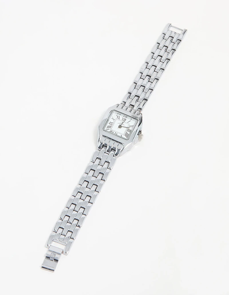 Silver Small Vintage Square Watch