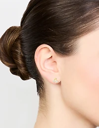 Boucles d’oreilles en zircone cerisier en zircone en argent sterling plaquées or