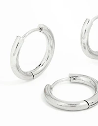 Surgical Steel Thick Hoop Earrings 2-Pack