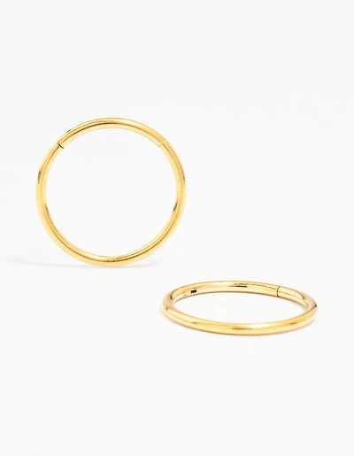 Boucles d’oreilles en acier chirurgical plaquées or