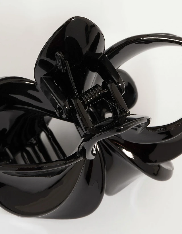 Black Ombre Frangipani Claw Clip