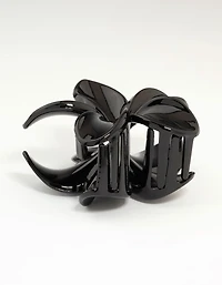 Black Ombre Frangipani Claw Clip