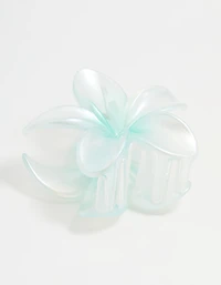 Blue Ombre Pearlised Frangipani Flower Claw Clip