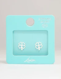 Sterling Silver Lucky Clover Stud Earrings