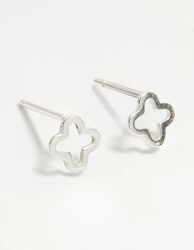 Boucles d’oreilles en forme de fleur en argent sterling