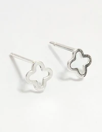 Boucles d’oreilles en forme de fleur en argent sterling