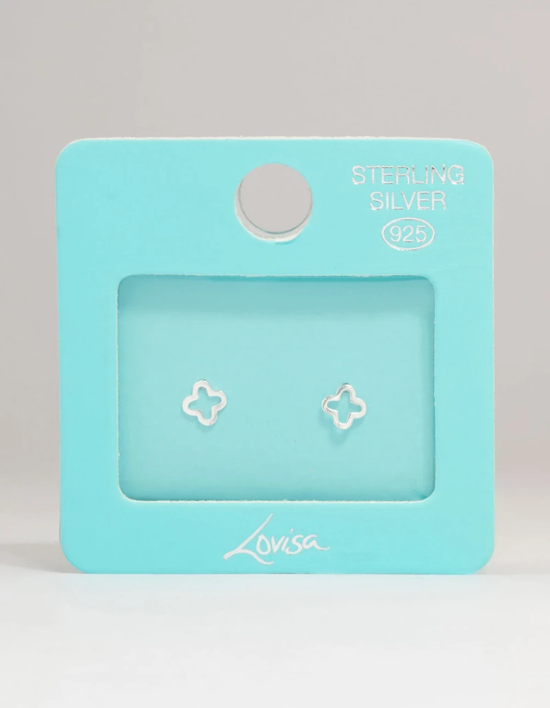 Boucles d’oreilles en forme de fleur en argent sterling