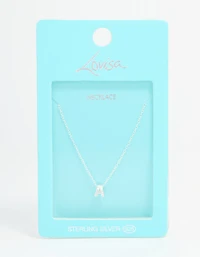 Collier lettre A en argent sterling