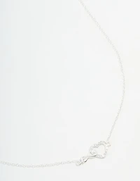 Sterling Silver Infinity & Heart Link Necklace