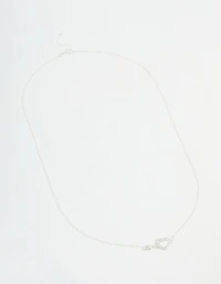 Sterling Silver Infinity & Heart Link Necklace