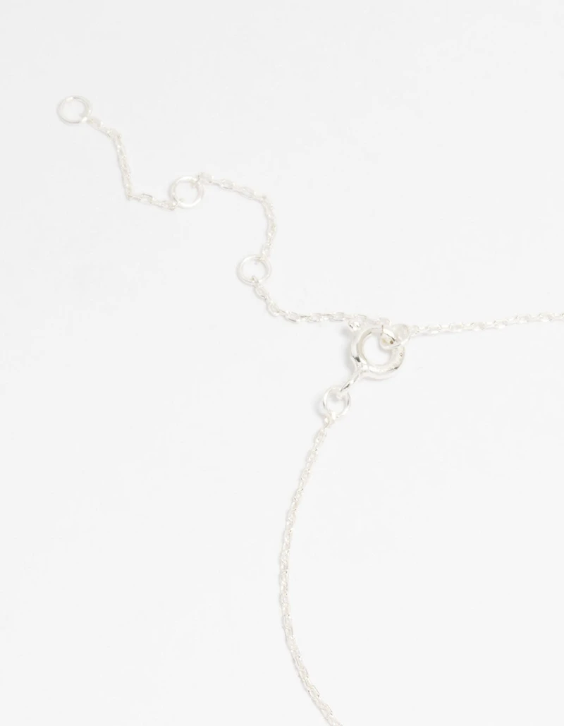 Sterling Silver Cubic Zirconia Micro Flower Bracelet