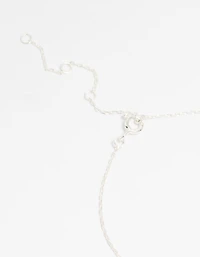Sterling Silver Cubic Zirconia Micro Flower Bracelet