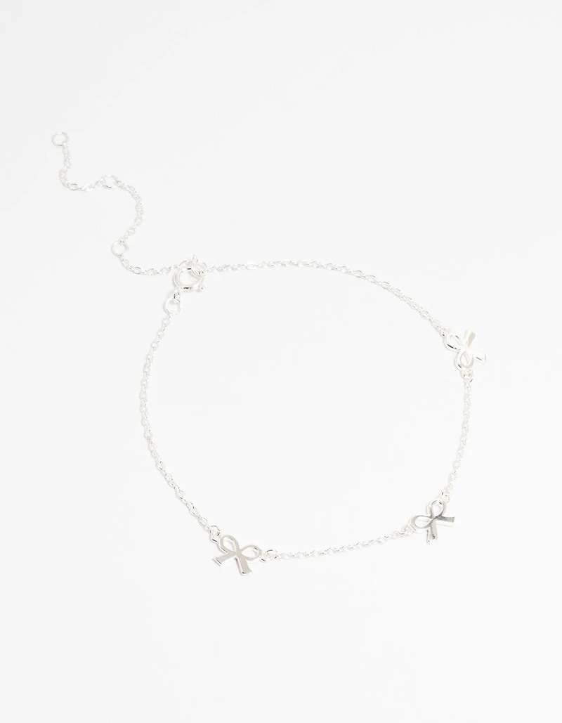 Sterling Silver Bow Bracelet