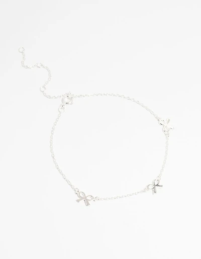 Sterling Silver Bow Bracelet