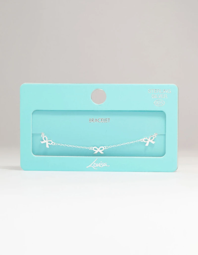 Sterling Silver Bow Bracelet