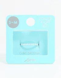 Sterling Silver Cubic Zirconia Circle Pave Ring