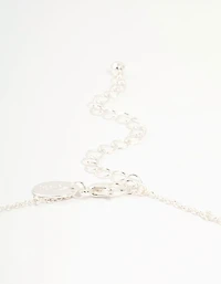 Silver Ball Chain O Ring Necklace