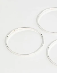 Silver Basic Bangles 3-Pack