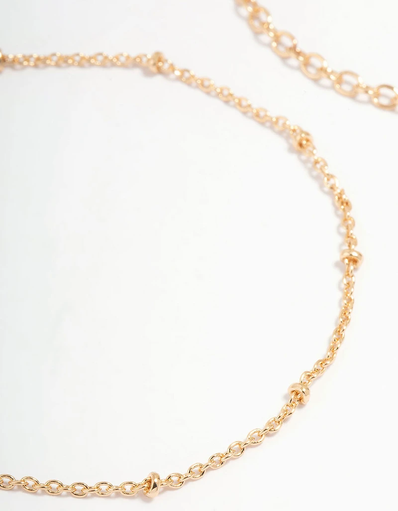 Gold Diamante Butterfly Bracelets 2- Pack