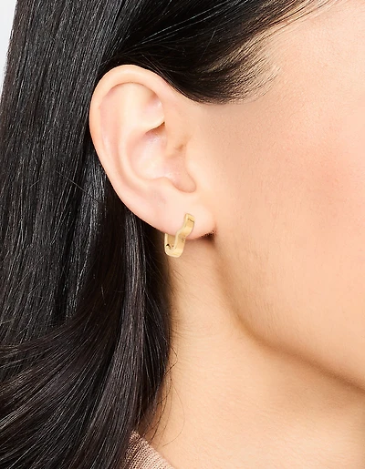 Gold Plated Surgical Steel Heart Hoop Earrings