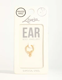Gold Plated Surgical Steel Heart Ear Clicker