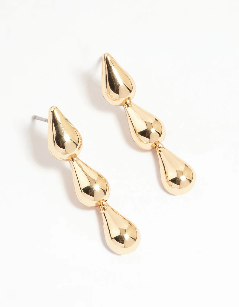 Boucles d’oreilles en forme de goutte d’oreille en or
