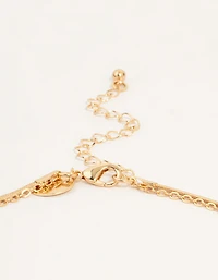 Gold Flower Layered Necklace