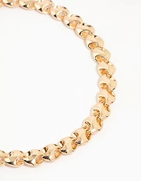 Collier ras-du-cou à chaîne en or