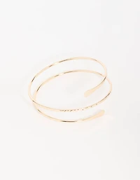 Gold Harmered Arm Cuff