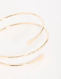Gold Harmered Arm Cuff