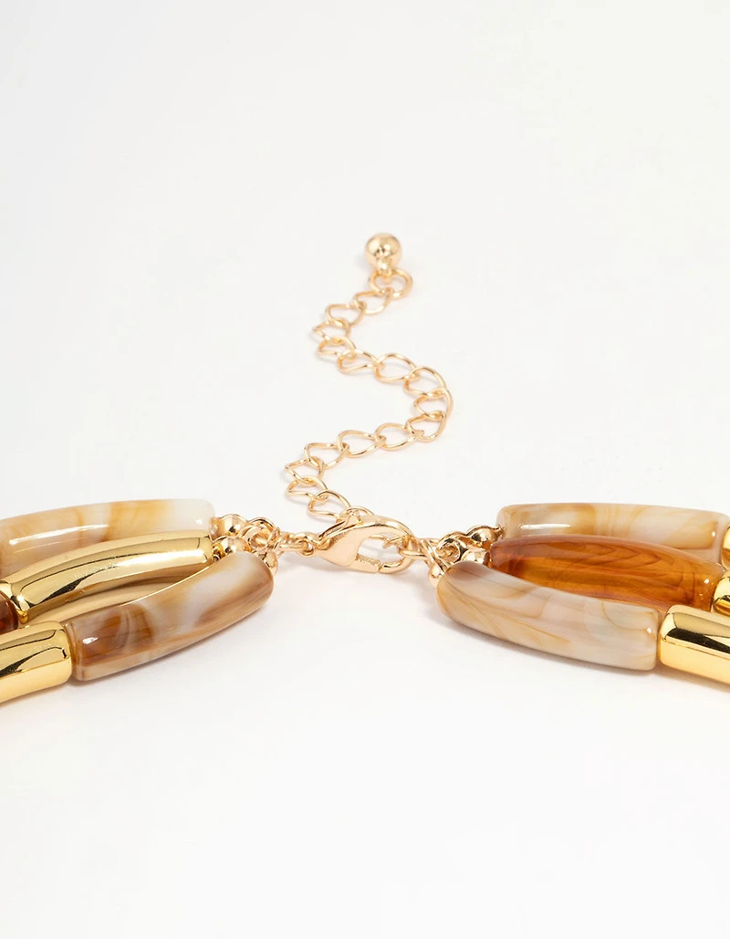 Gold & Acrylic Layered Necklace
