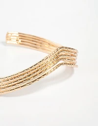 Gold Molten Arrow Arm Cuff