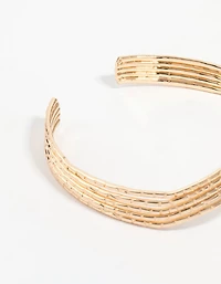 Gold Molten Arrow Arm Cuff