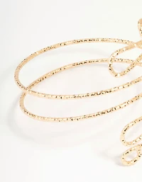 Gold Molten Twisted Arm Cuff