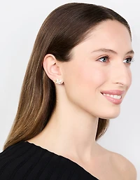 Gold Plated Cubic Zirconia Butterflies Mini Hoop Earrings