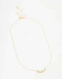 Gold Plated Mini Heart Banner Necklace